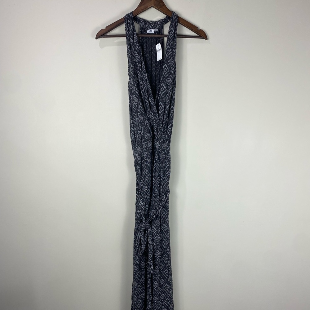 GAP Black and White Patterned Jumpsuit